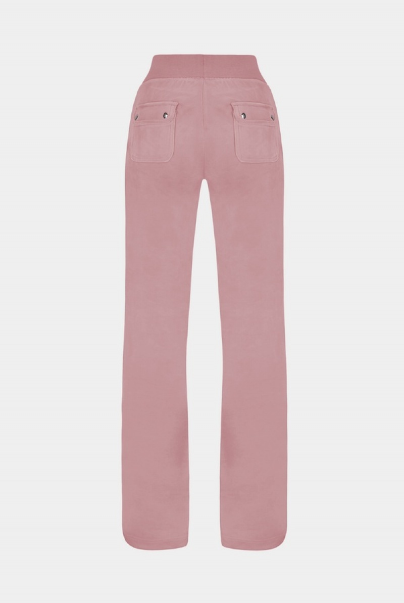 Juicy Couture Zephyr Classic Velour Del Ray Pocketed Bottoms Roze | JC-SN652024